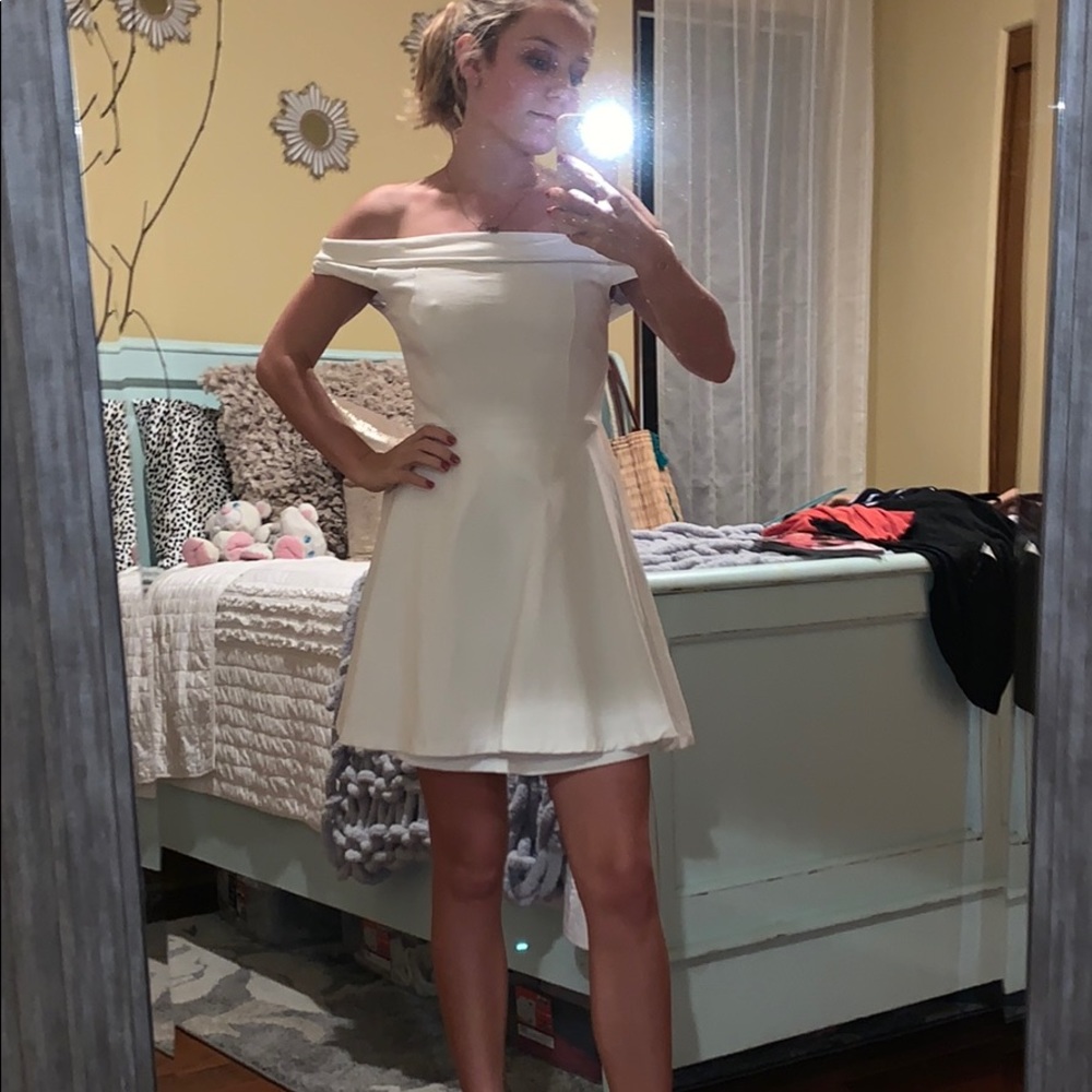 White ballerina style skirt dress